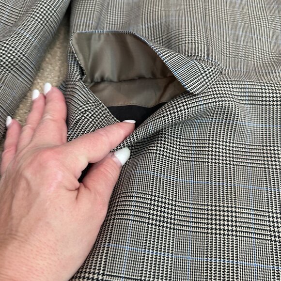 Lauren Ralph Lauren Blazer Sports Coat Wool Gray Glen Plaid 2 Button Preppy 44R - Picture 8 of 16